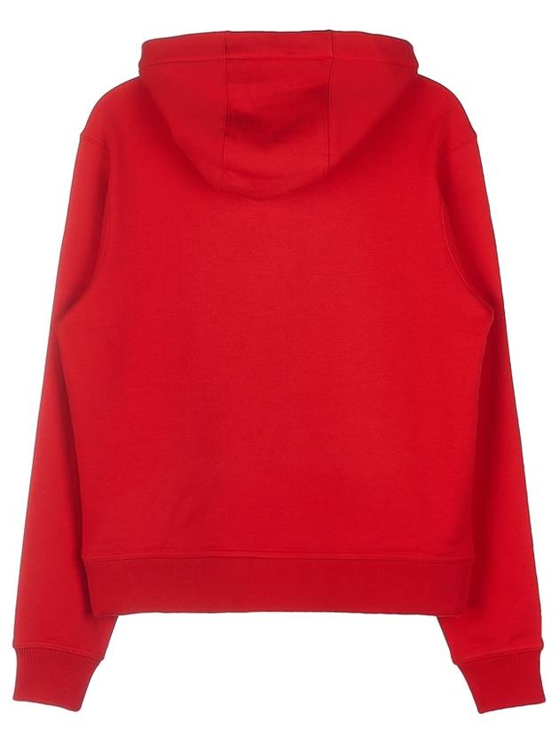 Women's Logo Print Cotton Hooded Top Red - BURBERRY - BALAAN.