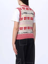 V-neck Logo Graphic Wool Blend Vest - GANNI - BALAAN 6