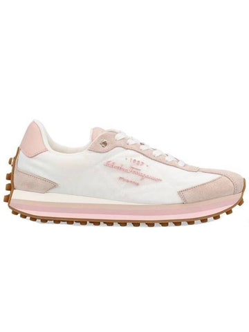 Panelled Low-Top Sneakers Pink - SALVATORE FERRAGAMO - BALAAN 1