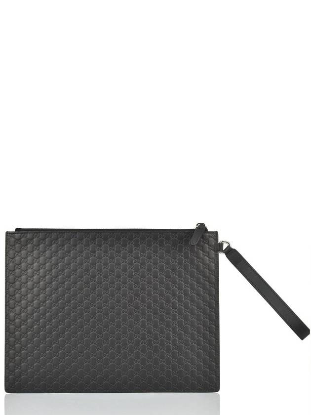 GG Micro Ssima Strap Clutch Bag Black - GUCCI - BALAAN 4