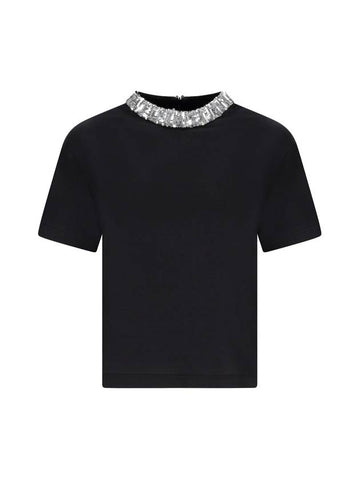 T-SHIRT EMBROIDERIES JERSEY COTTON - VALENTINO - BALAAN 1