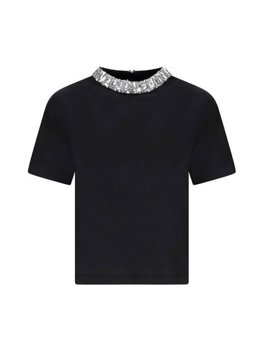 T-SHIRT EMBROIDERIES JERSEY COTTON - VALENTINO - BALAAN 1