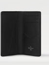 Pocket Organizer Taiga Leather Card Wallet Black - LOUIS VUITTON - BALAAN 4