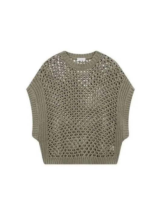 Shimaeul 8th Anniversary 10 ePoint 9 8 Women s Chunky Mesh Knit Vest Green 271295 - BRUNELLO CUCINELLI - BALAAN 1