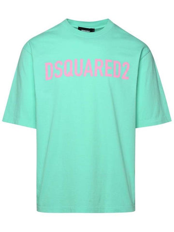 DSQUARED2 Mint Cotton T-Shirt - DSQUARED2 - BALAAN 1