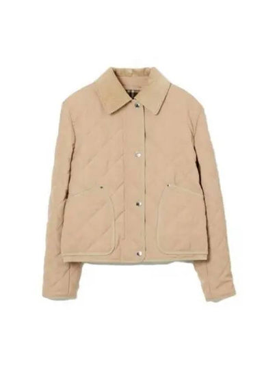 Stripe Point Collar Quilted Jacket Brown - BURBERRY - BALAAN 2