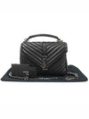 428056 Black Lambskin Monogram Matelasse Silver Collage Medium 2WAY - SAINT LAURENT - BALAAN 2