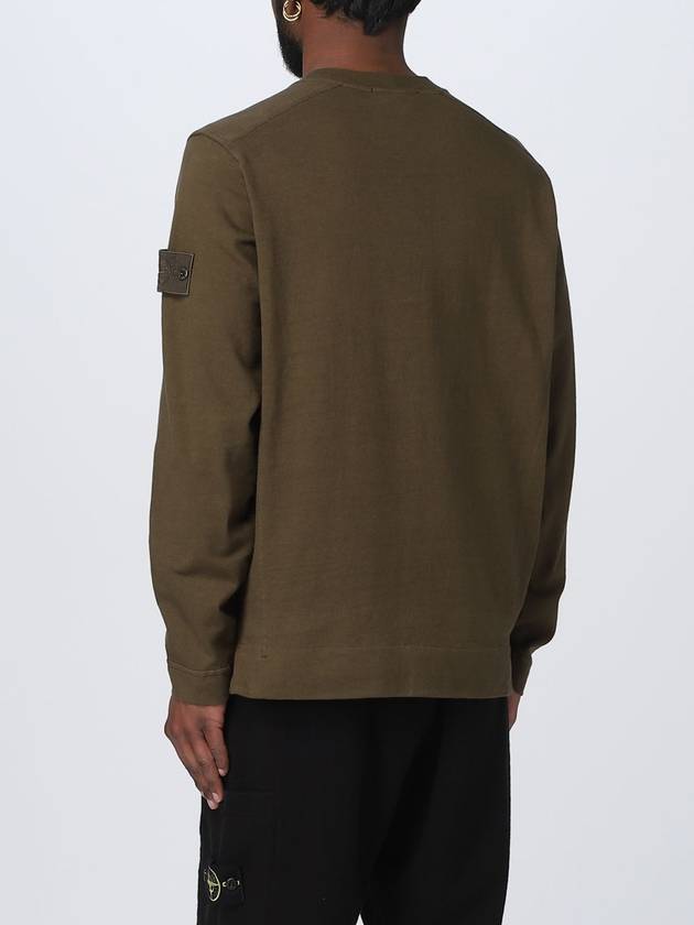 Ghost Piece Organic Cotton Badge Sweatshirt Military Green - STONE ISLAND - BALAAN 3