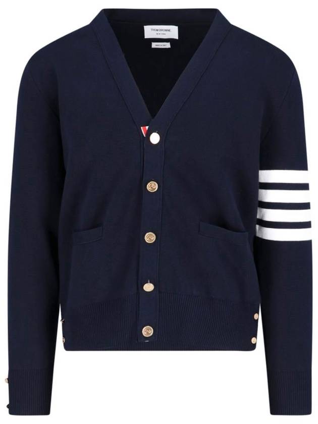 Milano Stitch 4 Bar Cardigan Navy - THOM BROWNE - BALAAN 2