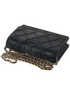 Fleming Soft Chain Long Wallet Bag Black - TORY BURCH - BALAAN 5