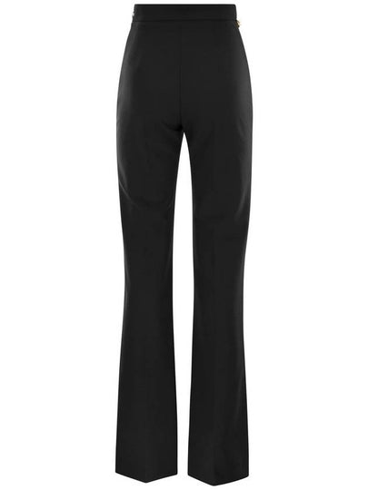 Stretch crepe palazzo trousers with belt - ELISABETTA FRANCHI - BALAAN 2