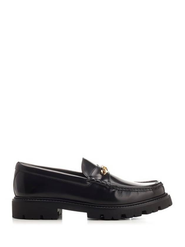 Triomphe Magaret Chain Chunky Leather Loafers Black - CELINE - BALAAN 8