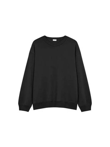 Men's Oversized Cotton Sweatshirt Black 270796 - DRIES VAN NOTEN - BALAAN 1