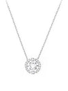 Una Crystal Round Cut Necklace White Silver - SWAROVSKI - BALAAN 1