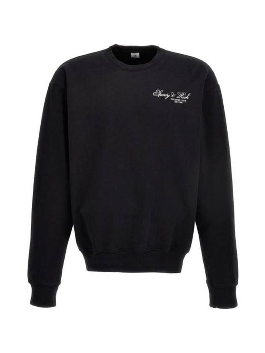 Logo Print Cotton Sweatshirt Light Black - SPORTY & RICH - BALAAN 1