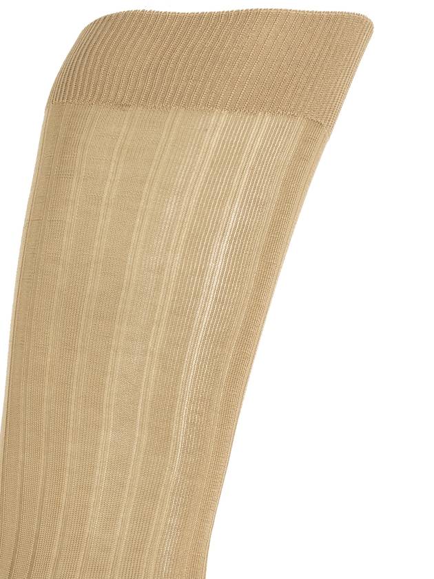 Ami Alexandre Mattiussi Logo Socks, Women's, Beige - AMI - BALAAN 2