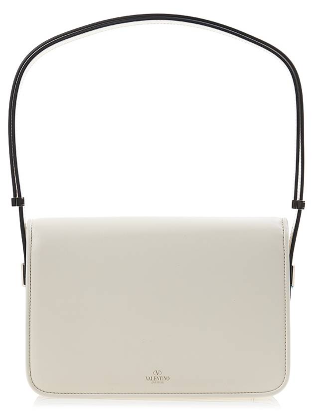 Leather Shoulder Bag Cream - VALENTINO - BALAAN 4