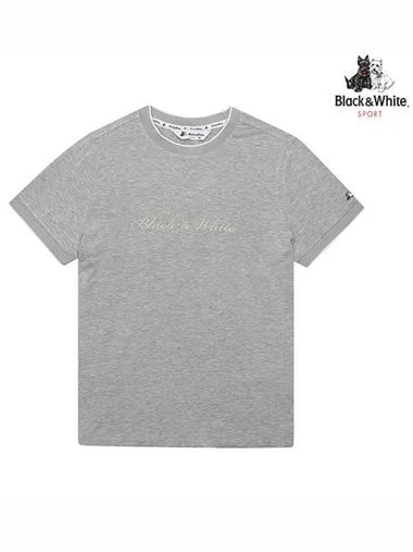 One Point Round T-Shirt 9404LZSRGREY - BLACK&WHITE - BALAAN 1