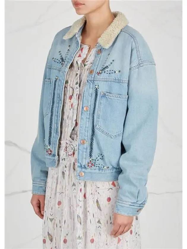 CADERA fleece denim jacket CADERA16E 30BU - ISABEL MARANT - BALAAN 2