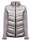 Metallic silver gray women s jacket 9B00008 M1131 915 - MONCLER - BALAAN 1