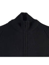 Lambswool GRS Zipped Cardigan Black - CP COMPANY - BALAAN 5