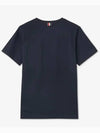 Men's Side Slit Relaxed Short Sleeve T-Shirt Navy - THOM BROWNE - BALAAN 3