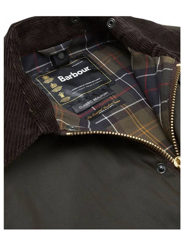 Classic Beaufort Wax Jacket Olive - BARBOUR - BALAAN 4