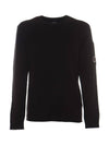 Lens Wappen Knit Top Black - CP COMPANY - BALAAN 1