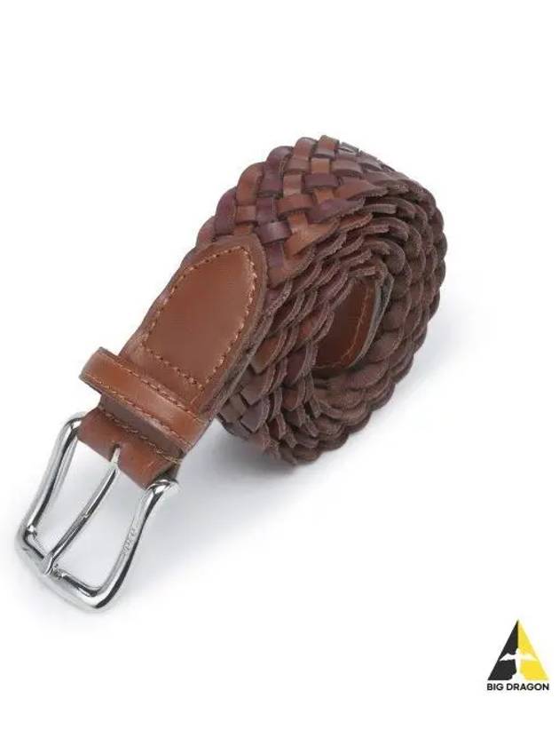 Braided leather belt brown - POLO RALPH LAUREN - BALAAN 1