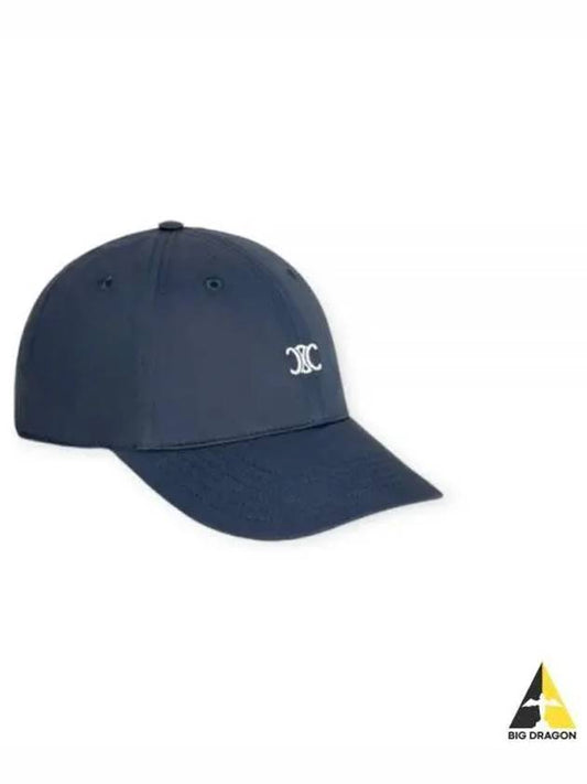 Triomphe logo cotton ball cap navy - CELINE - BALAAN 2