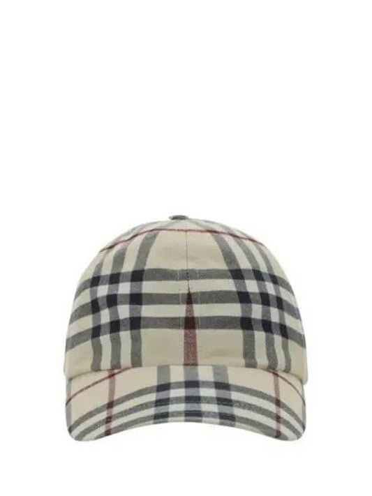 Check Pattern Cotton Ball Cap Beige - BURBERRY - BALAAN 2