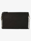 Intrecciato Chain Crossbody Bag Black - BOTTEGA VENETA - BALAAN 3