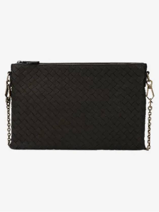 Intrecciato Chain Crossbody Bag Black - BOTTEGA VENETA - BALAAN 2