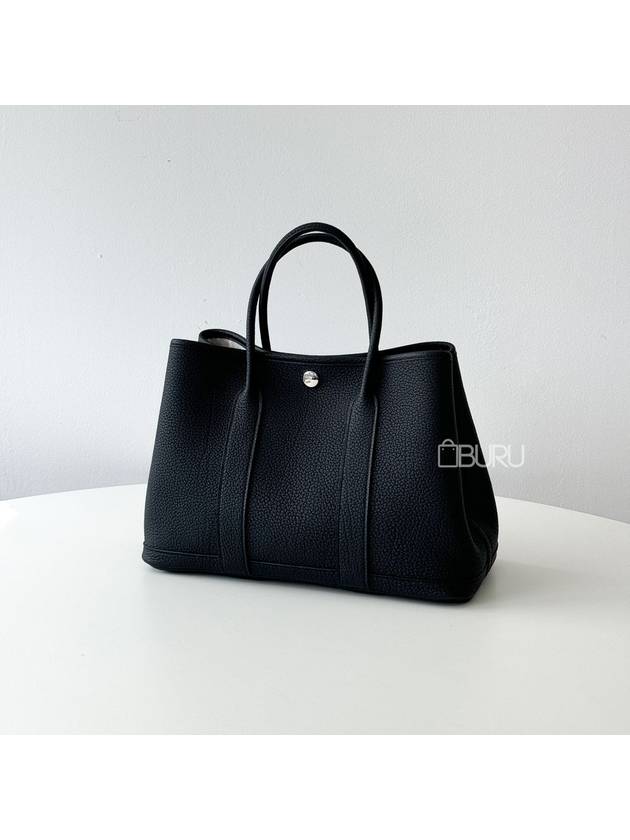 Garden Party 30 Bag Negonda Palladium Noir Black - HERMES - BALAAN 2