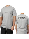 UAH21TR619 F GRAY logo short sleeve tshirt - VETEMENTS - BALAAN 1