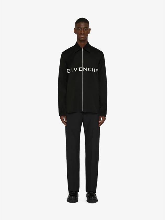 Logo Print Long Sleeve Shirt Black - GIVENCHY - BALAAN 3