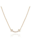 Mini Smile Pendant Diamond Necklace Rose Gold - TIFFANY & CO. - BALAAN 3