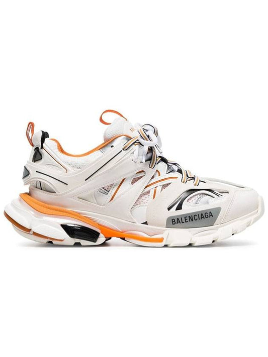 Track Trainer Low Top Sneakers White Orange - BALENCIAGA - BALAAN.