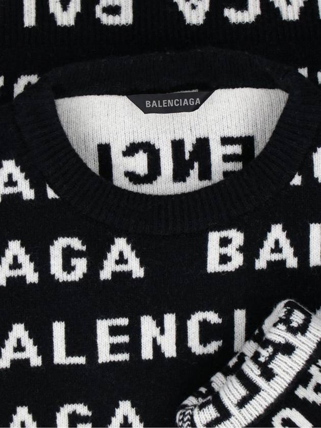 All-Over Logo Sweatshirt Black - BALENCIAGA - BALAAN 5