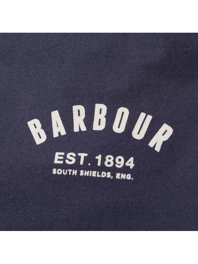 Men's Preppy Logo Short Sleeve T-Shirt Navy - BARBOUR - BALAAN 5