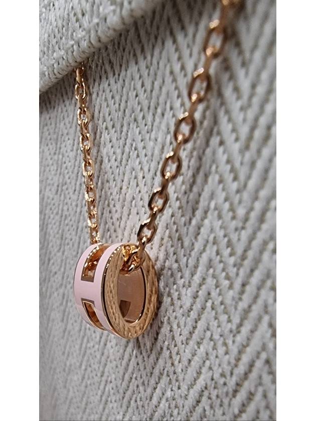 Mini Pop H Pendant Rose Gold Rose Dragee - HERMES - BALAAN 3