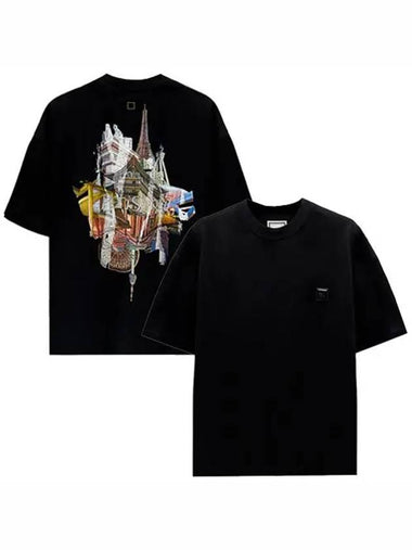 City Graphic T Shirt Black Men s W243TS09718B - WOOYOUNGMI - BALAAN 1