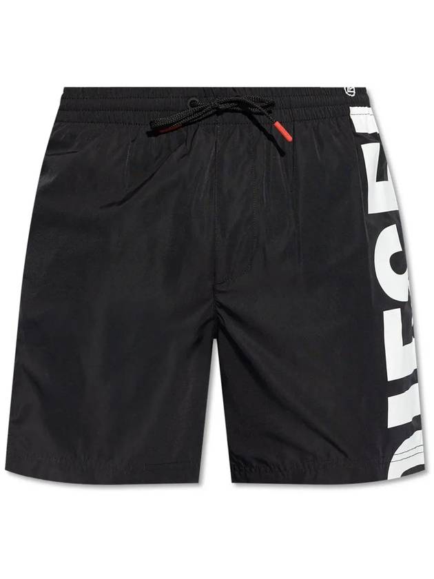 Side Logo Print Board Shorts Black - DIESEL - BALAAN 3