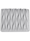 Matelasse Leather Half Wallet Pearl Grey - MIU MIU - BALAAN 4