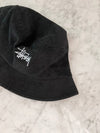 Graffiti Cord Bucket Hat Black - STUSSY - BALAAN.