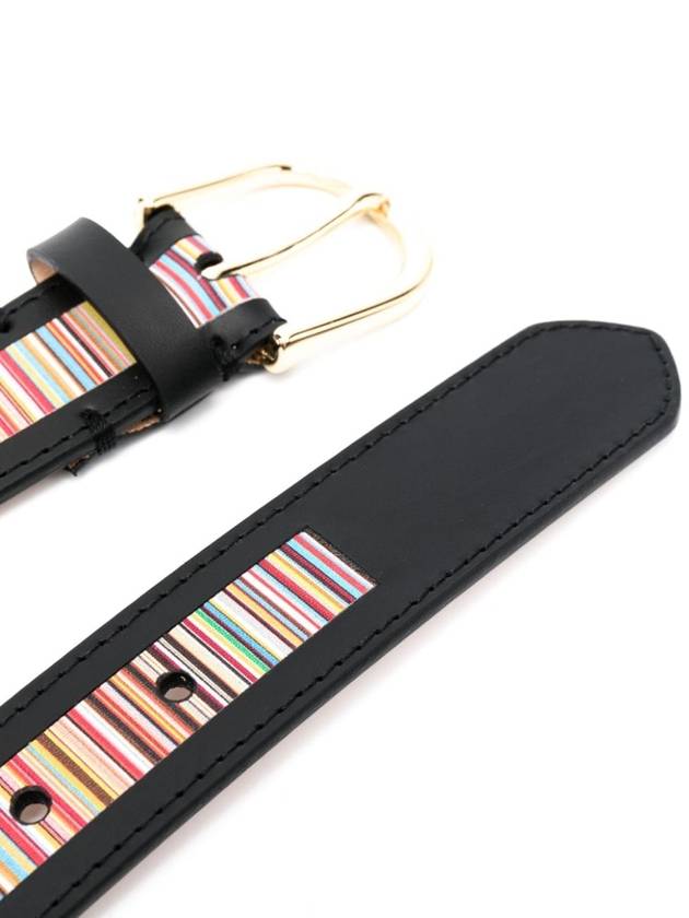 Striped Leather Belt W1A7612LSIGST - PAUL SMITH - BALAAN 3