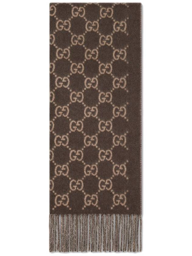 GG cashmere muffler beige - GUCCI - BALAAN 2