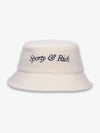 Embroidered Logo Cotton Bucket Hat Cream - SPORTY & RICH - BALAAN 2