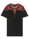 Red Wings Short Sleeve T-shirt Black - MARCELO BURLON - BALAAN 2