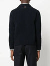 Striped Raglan Stitched Cotton Cardigan Navy - THOM BROWNE - BALAAN 5